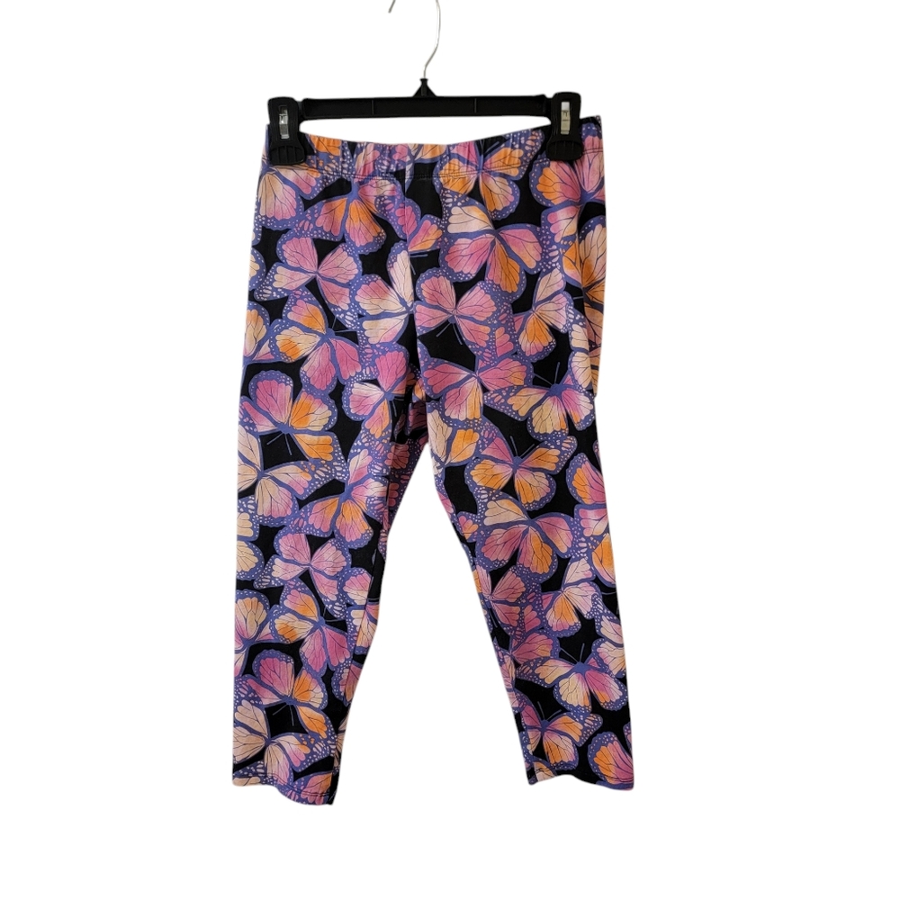 No Boundaries Colorful Butterfly Crop Capri Leggings Juniors Small (3-5)